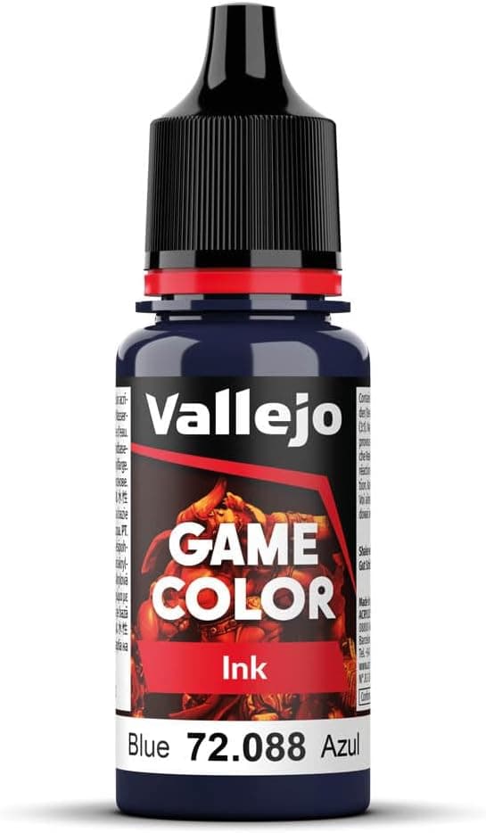 Vallejo Game Color Ink Blue 18 ml | Shading and Wash Effects | Satin Finish