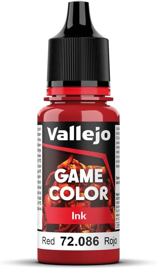 Vallejo Game Color Ink Red 18 ml | Shading and Wash Effects | Satin Finish