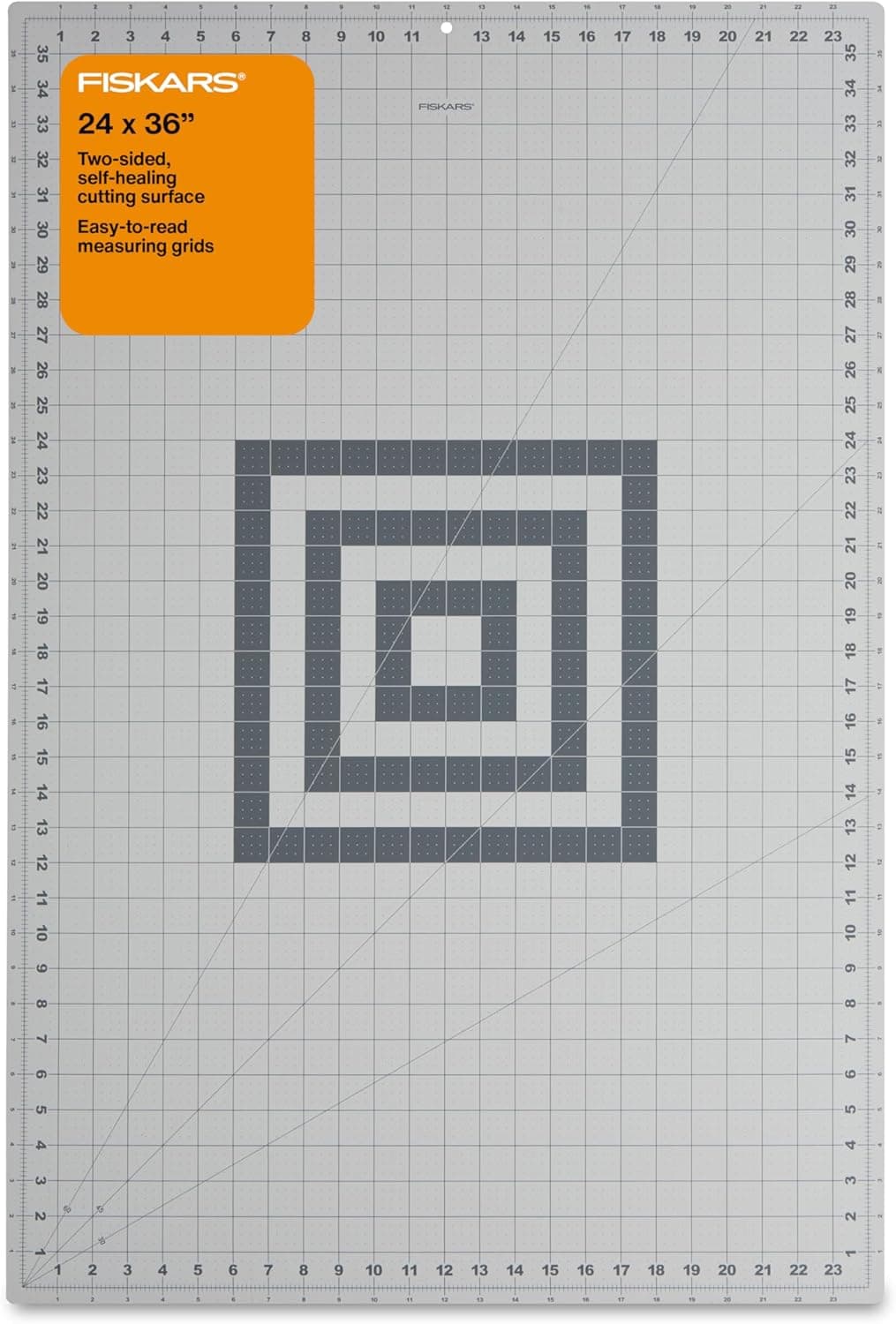 Fiskars Self Healing Cutting Mat for Quilting, Arts and Crafts, 24" x 36" Grid
