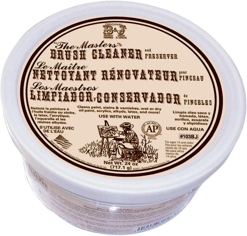 The Masters Paint Brush Cleaner and Preserver - 24 Ounce Tub - Lemon Scented