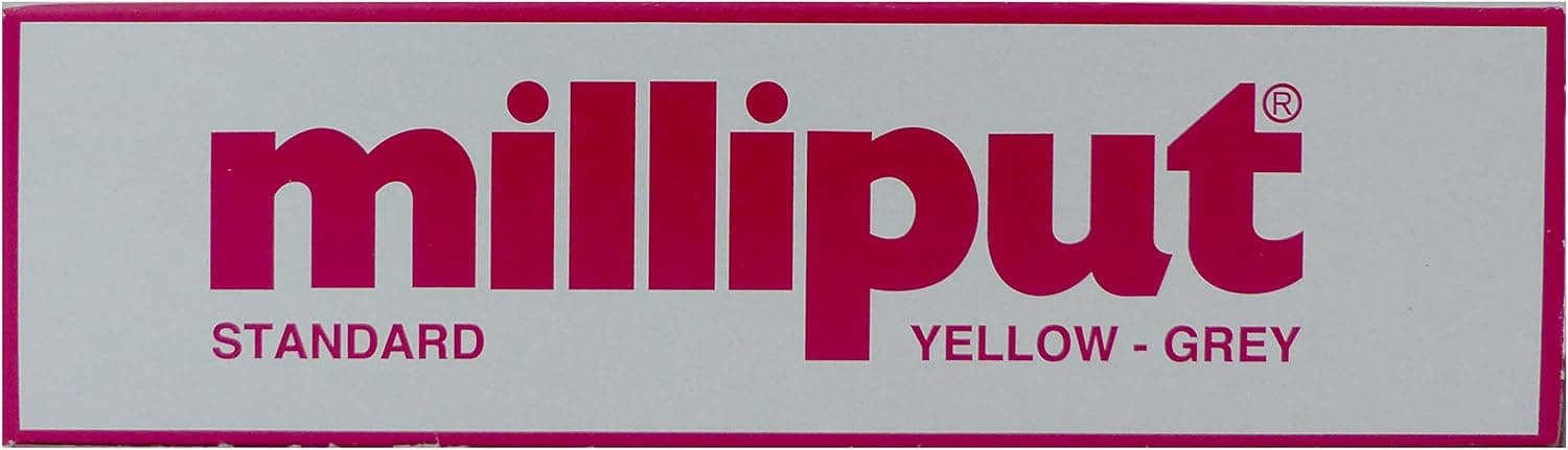 Milliput Standard Grain Epoxy Putty, 2-Part Self Hardening Yellow-Grey, 4 oz.