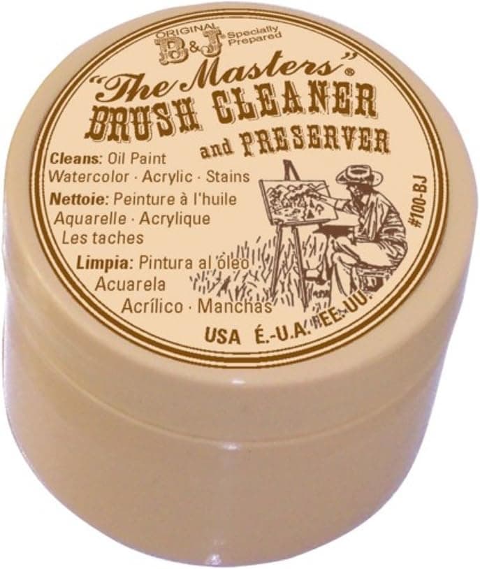 The Masters Non-Toxic Paint Brush Cleaner and Preserver, 1 Ounce - Artist Brush Soap Removes Oil, Acrylic, Watercolor, Gouache and Tempera Paints