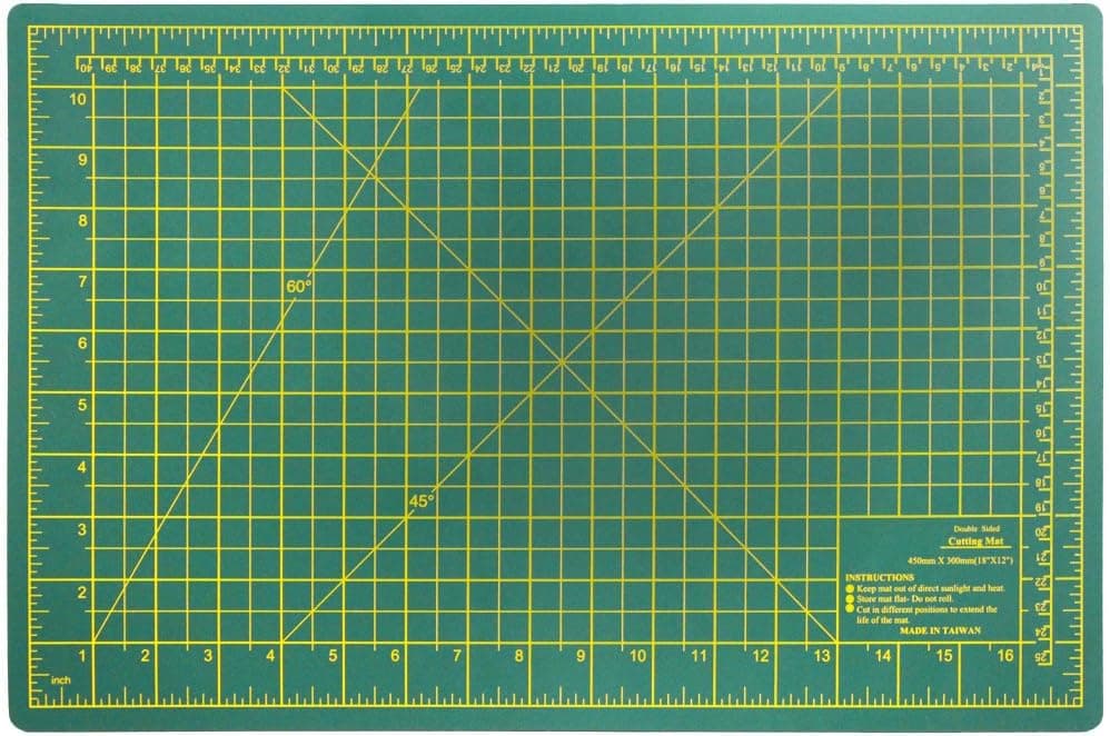 DIY Craft Engineering Self Healing Cutting Mat Double Sided Green, 18x12