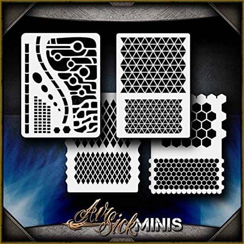 Mini Geometric AirSick Pattern Shapes Airbrush Stencil Art Template