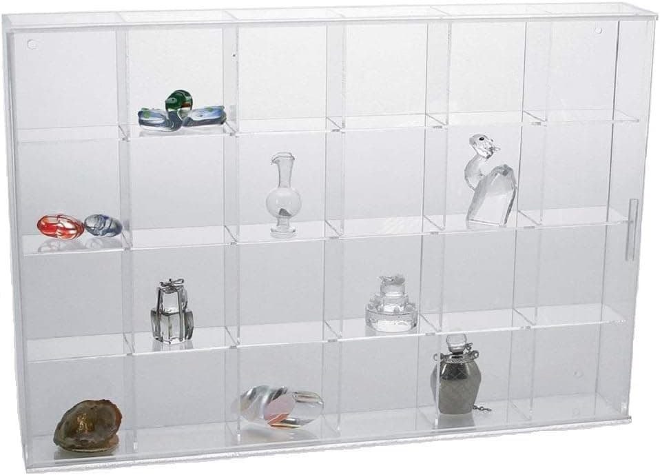 SAFE Miniature Figurine Display Case Large with 24 Compartments