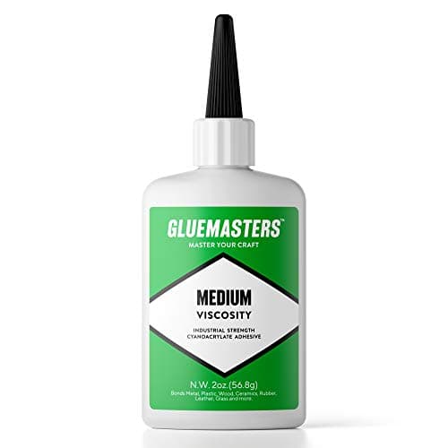 Professional Grade Cyanoacrylate (CA) Super Glue by GLUE MASTERS - 56 Grams - Medium Viscosity Adhesive for Plastic, Wood & DIY Crafts…