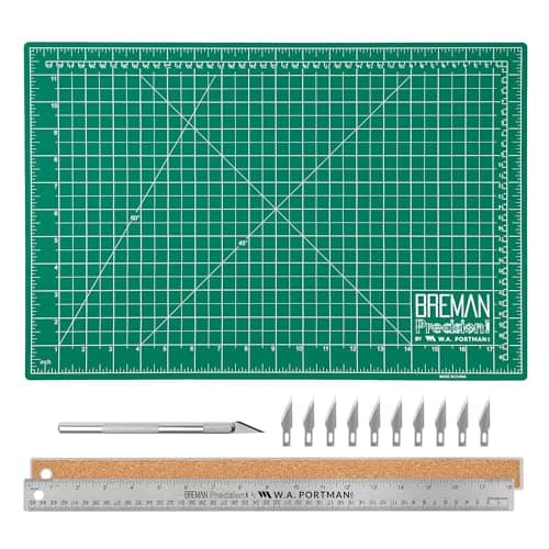 WA Portman Fabric Cutting Mat with Craft Knife & Straight Edge Craft Ruler