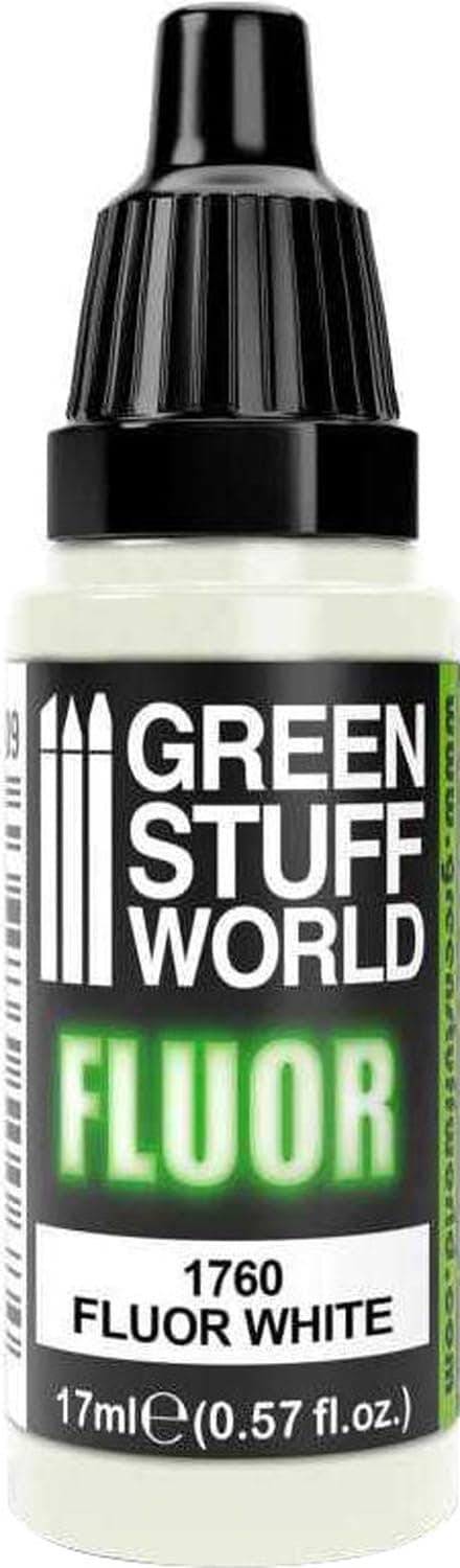 Green Stuff World Fluorescent Acrylic Paint White 1760 for Models and Miniatures