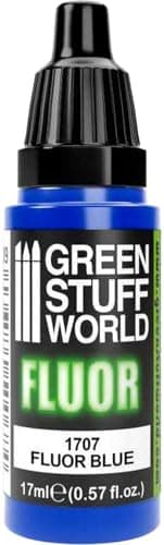 Green Stuff World - Fluorescent Acrylic Paint Blue 1707 for Models and Miniatures