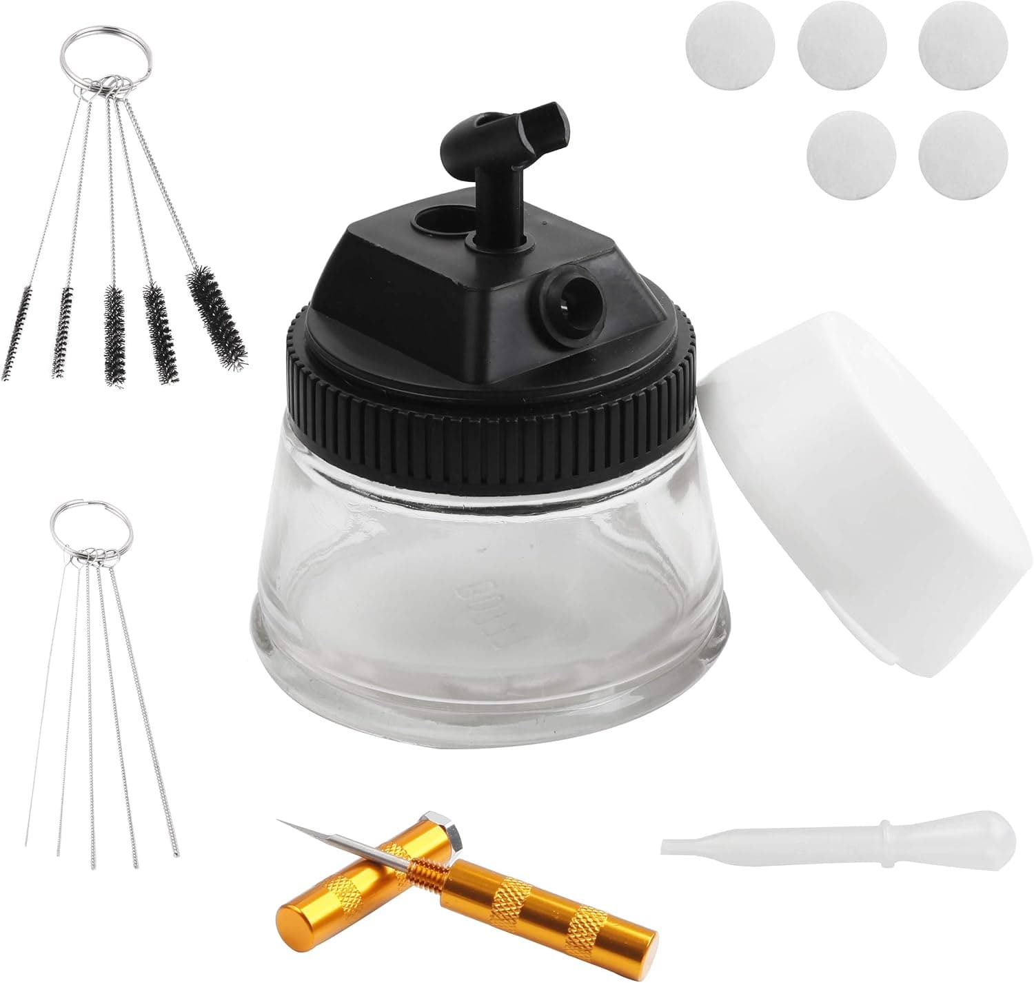 TIMBERTECH Airbrush Cleaning Kit, Deluxe 3 in 1 Airbrush Cleaning Station, Airbrush Cleaning Pot with Holder for Airbrush Spray Gun Nozzle Needle