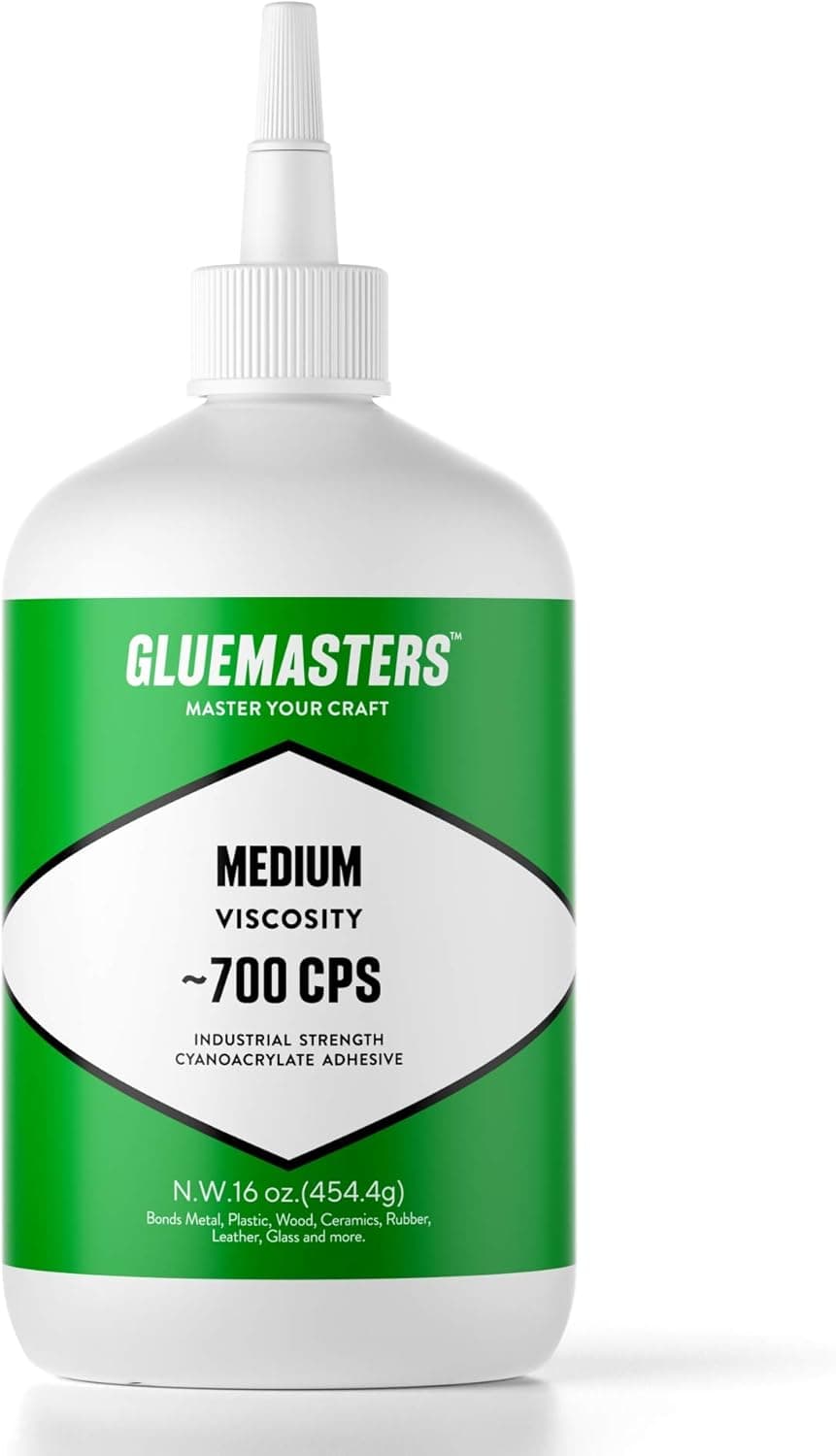 Glue Masters Industrial Grade Cyanoacrylate Adhesive - Medium Viscosity Super Glue