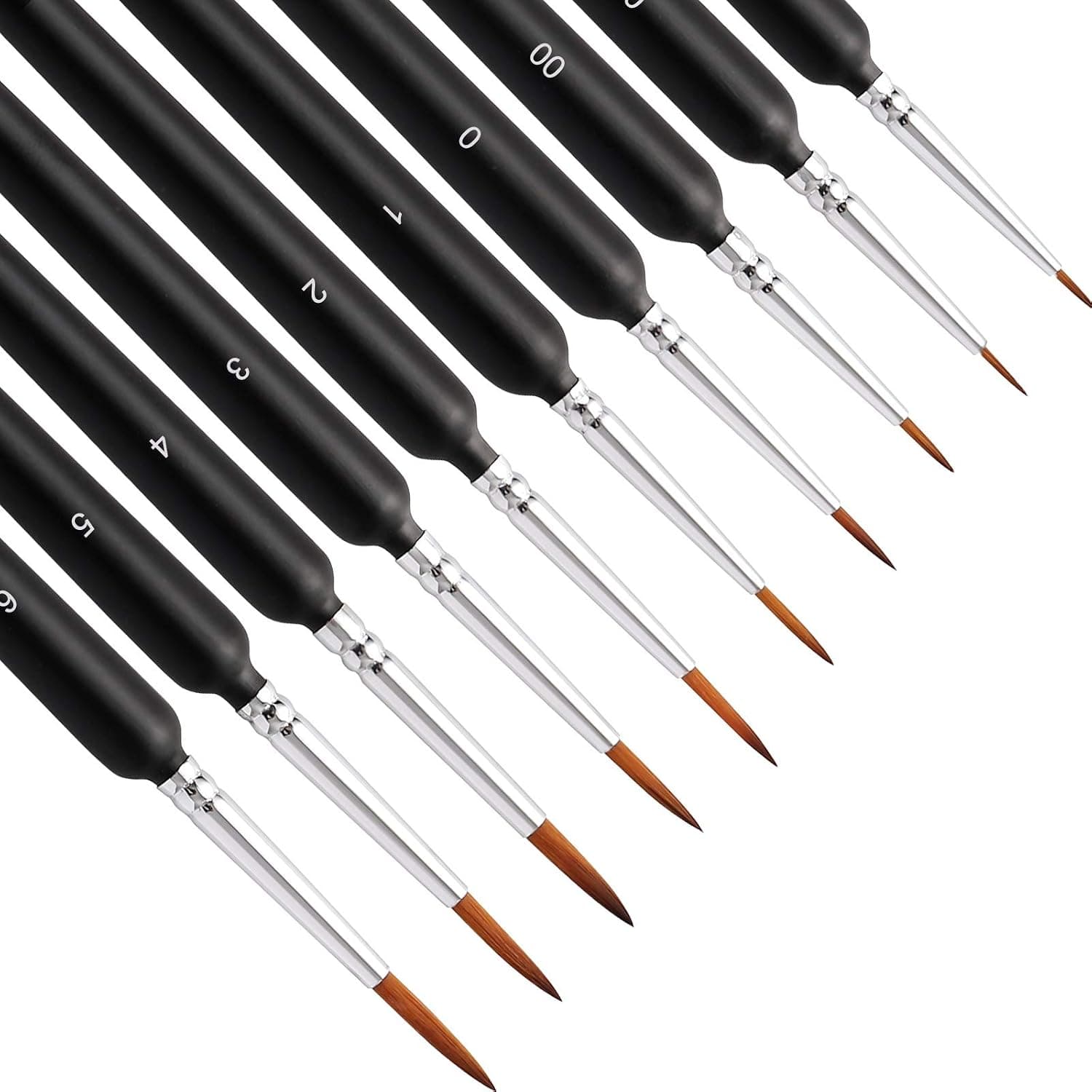 10Pcs Detail Paint Brushes, Fine Tip Paint Brush Set, Miniature Model Painting Brush