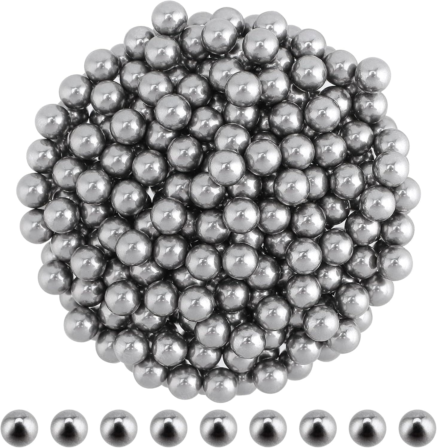 MANCHAP 250 Pieces 6mm Metal Paint Mixing Balls, Agitator Balls, Stainless Steel Rust-Proof Bearing Balls