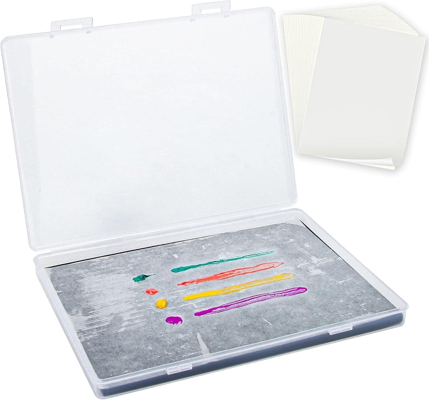 Garpernics Stay Wet Palette for Acrylic Painting - Wet Palette Tray with Sponges and 100 Papers for Miniatures