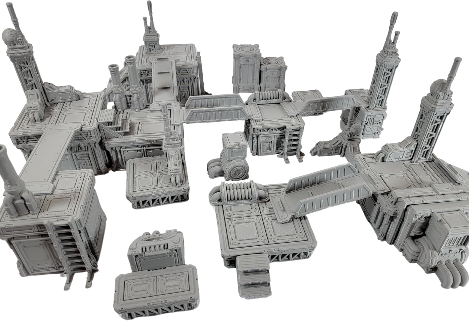 Industrial Terrain Set fits 40k and Kill Team - Wargaming Tabletop Scatter Terrain & Modular Scenery for 28mm and 32mm Games