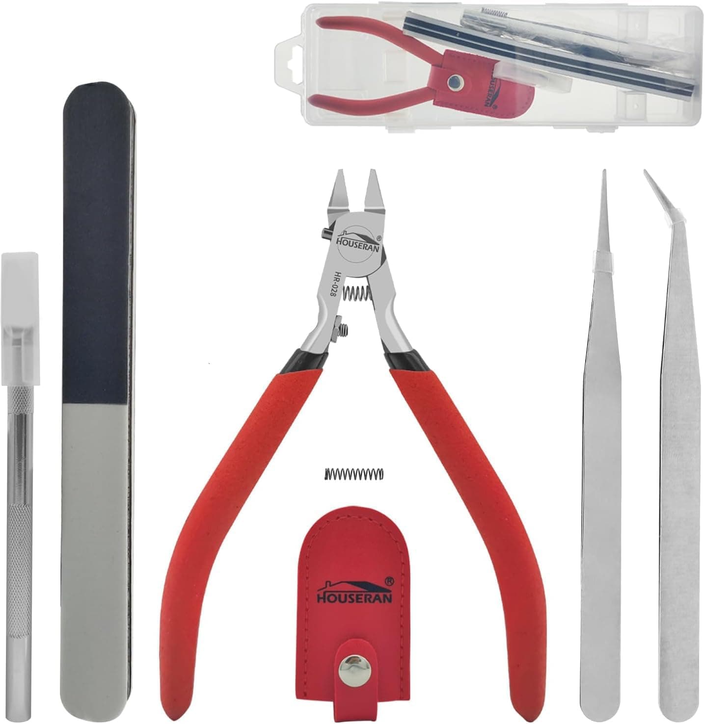 HOUSERAN 4.7inch Model Nippers with Single Blade, Modeling Tool Kits Sprue Cutters for Plastic Models Clippers for Gunpla Gundam Hobby Tools