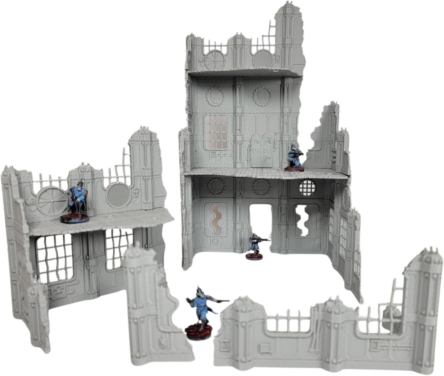 Industrial Ruins Set 1: Mars Factory Wargaming Terrain Series Patrol Sci-Fi Tabletop Terrain Set 40k 28mm Scale