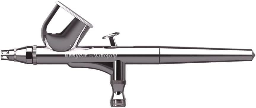 Vallejo - Airbrush EasyAir, Professional Dual-Action Gravity-Feed System with 0.3mm Nozzle, Ultra-Light Alloy Construction, Perfect for Model Building and Miniatures