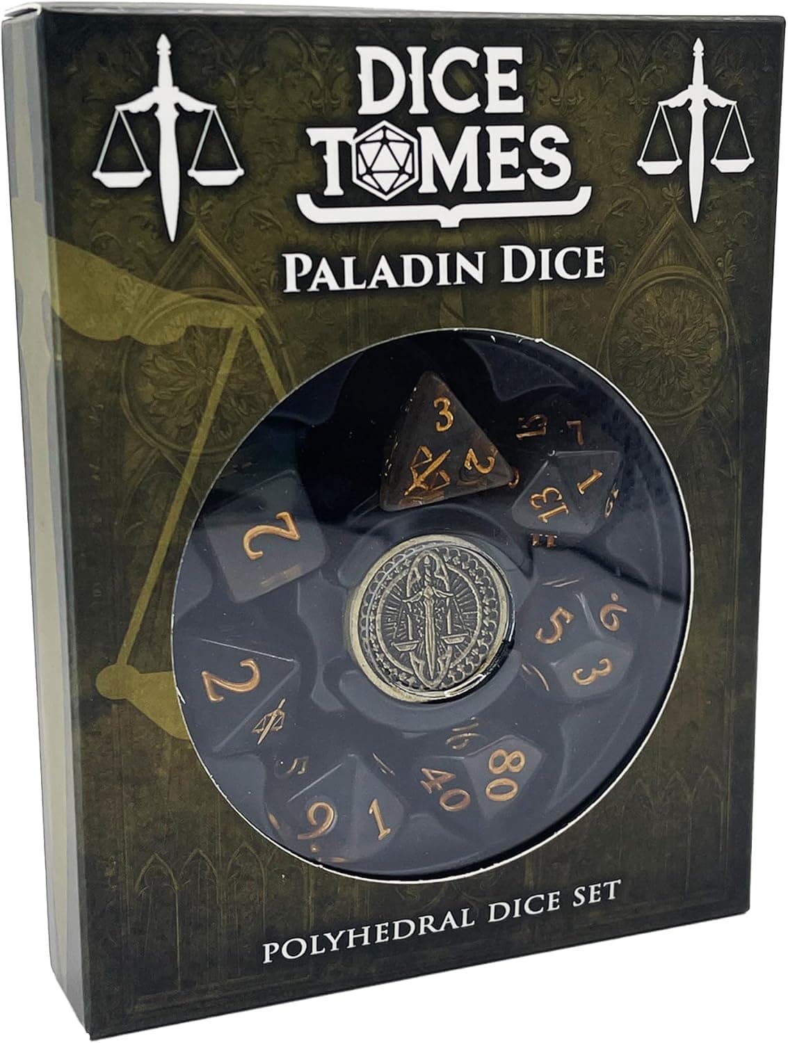 Artefact Games - Polyhedral Dice Set for DND, Pathfinder & Tabletop RPGs (Paladin)